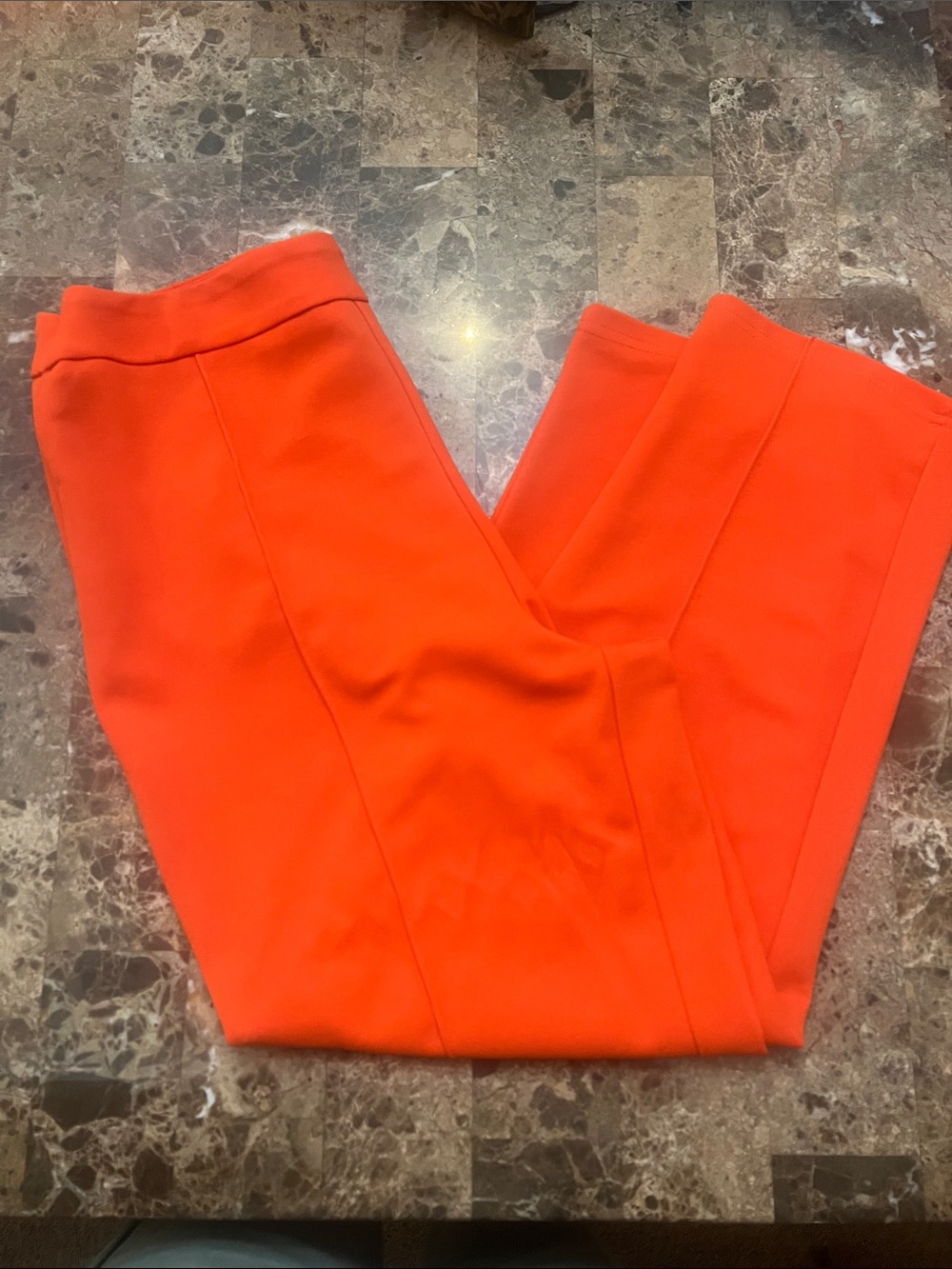 Women's Bright Orange Straight-Leg Pants